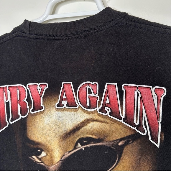 Vintage 2001 Aaliyah 'Try Again' Memorial RIP T-Shirt Rap Tee M - Picture 10 of 15